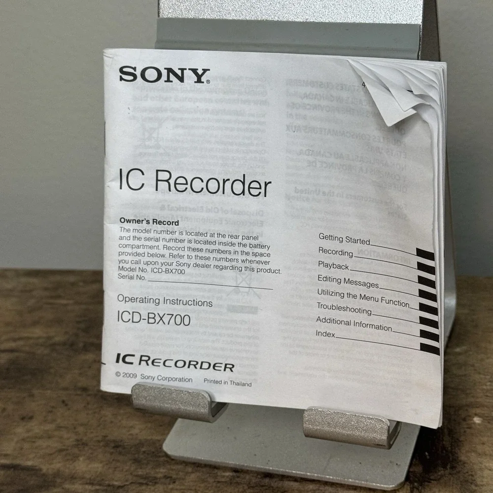 Sony ICD-BX700 Digital Voice Recorder Tested IC Recorder Tested Working